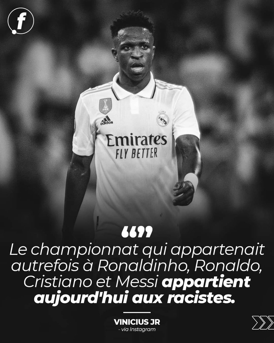 MIdrissmi's tweet photo. @LaLigaFRA c'est honteux pour la plus grande championnat au monde. 
@vinucius reste fort. 
@KMbappe @neymarjr @leomessisite @Cristiano https://t.co/z9VoNFzFJw