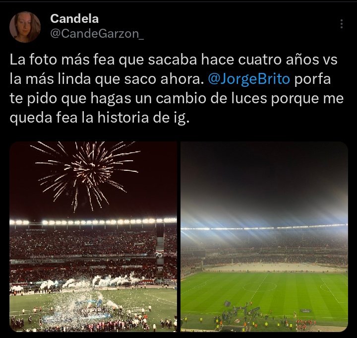 Lukillaspaz_'s tweet photo. Ir a la cancha a alentar a river y pedir huevo a los jugadores ❌❌❌

Ir a la cancha a sacar foto y quejarme de la iluminación ✅✅✅ https://t.co/AwifENoY7C