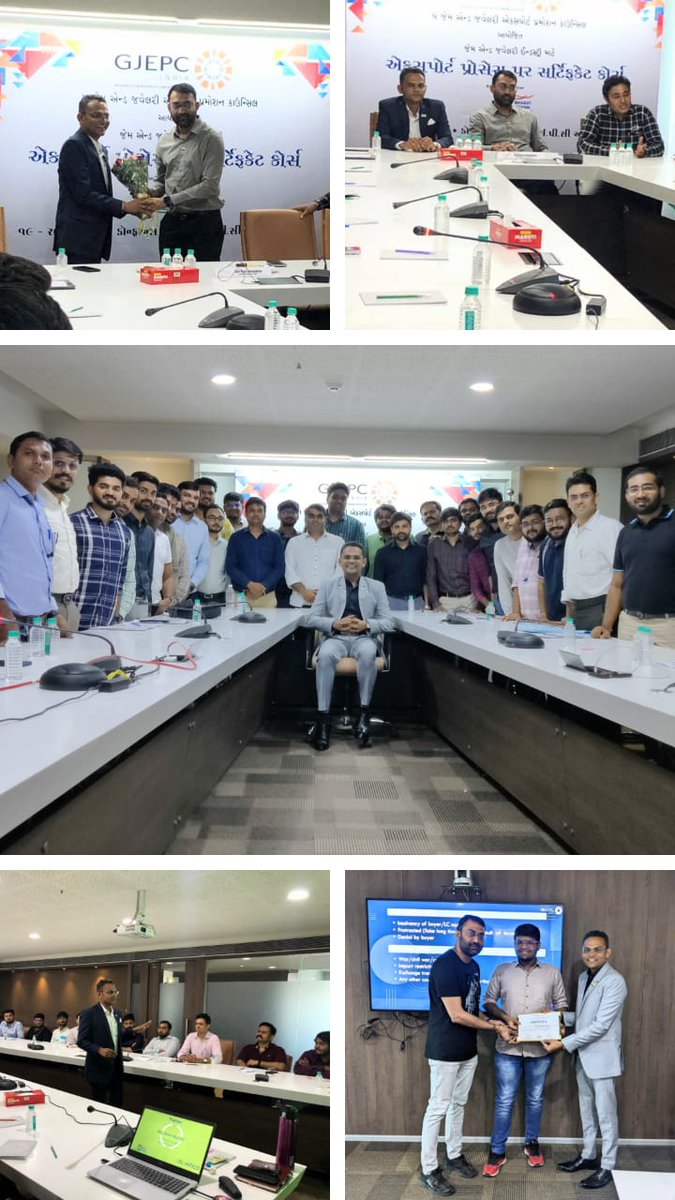 BharatUdaan's tweet photo. Thank you @GJEPCIndia,Vijay Mangukiya(Regional Chairman, GJEPC, Guj.) Rajat Wani(Ass. Director,GJEPC,Surat) &amp; the team for arranging such a specific course introduced for the first time in India for the #gems and #jewellery industry and for inviting me to train the participants. https://t.co/la6DdyjFtf