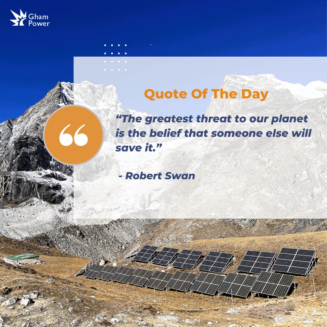 ghampower's tweet photo. #QOTD SPOILER: THERE'S NO PLANET B!!!

The Earth is only what we all have in common. Let's protect it and leave a better world for future generations.🌍

.

#SDG7 #SDGs #Nepal #Solarenergy #climatechange #climateaction #climatejustice #earthdayeveryday #mondaymotivation https://t.co/W7ZWY9kSca