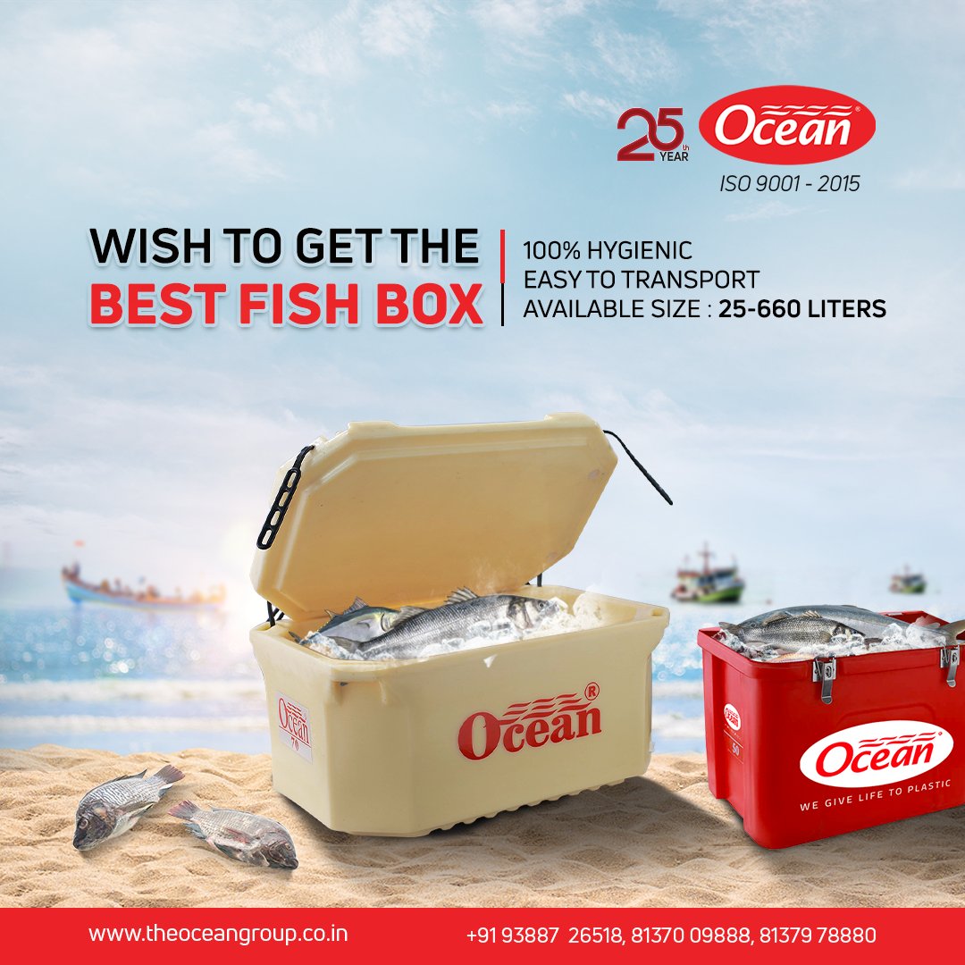Ocean_Polymers's tweet photo. Like for #ViratKohli𓃵 Comment for #fishbox

Our #fishbox ensure the safe transportation of your fish products with 100% #hygienic materials having a range of sizes, from 25 to 660 liters,.

#easytransport #fishpacking #fishingaccessories  #FishStorage https://t.co/shw3Udp3U5
