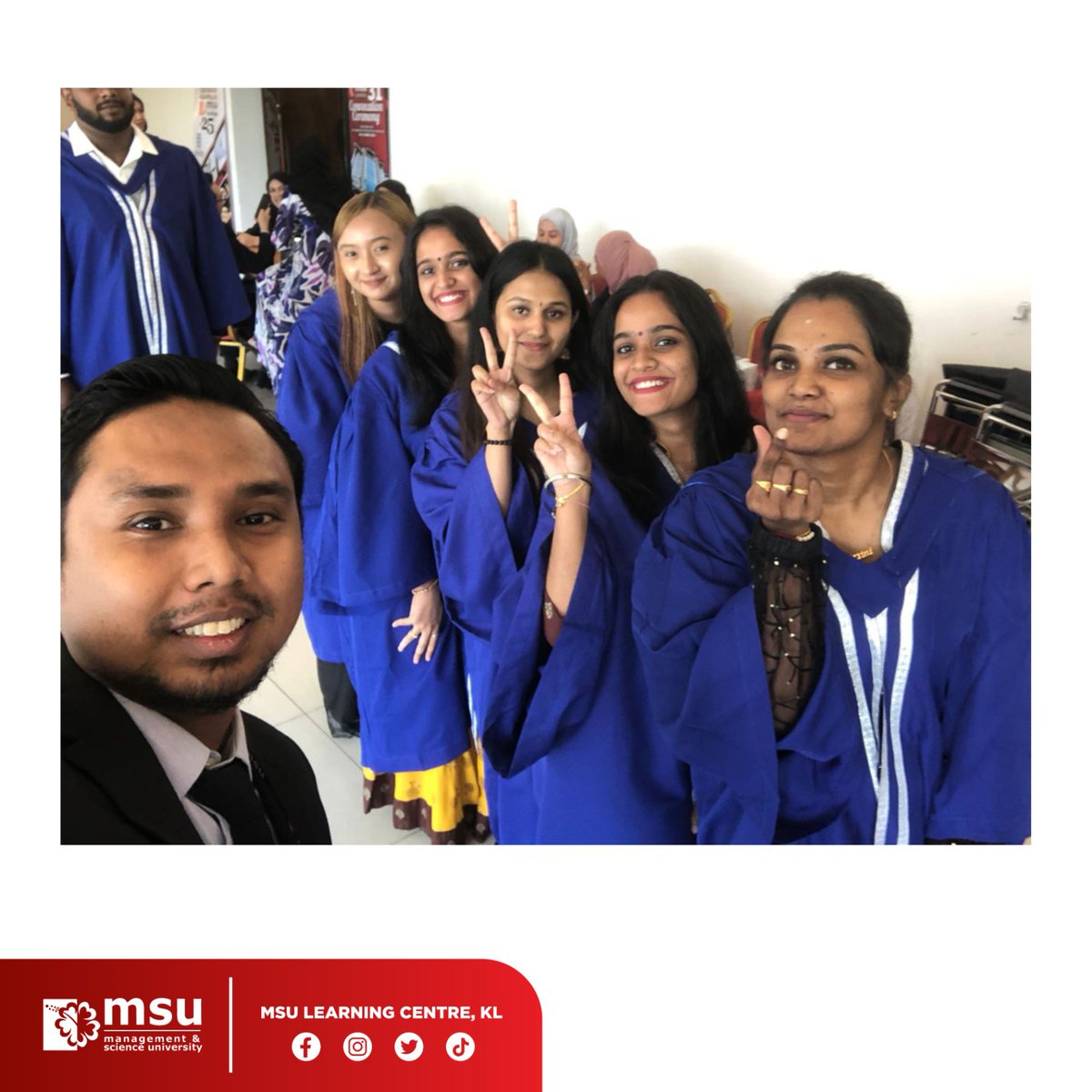 MSULCKL's tweet photo. May your cap fly as high as your dreams 🎓🎓
Congratulations on your convocation day!
Proud of our graduates🌹
#Graduasi25
#lovefromMLC❤
@MSUmalaysia
@MSUcollege https://t.co/wfDp34eJzC