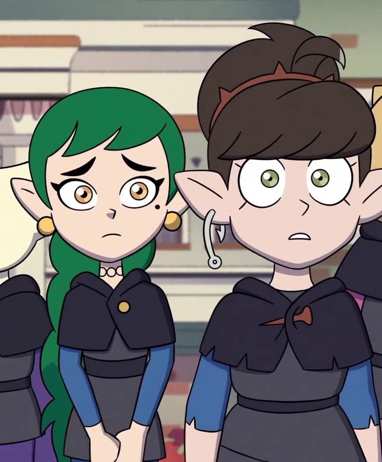 lesbianraine's tweet photo. older owl house fandom was into something with them…. is this not a lesbian couple https://t.co/msebszKkwB