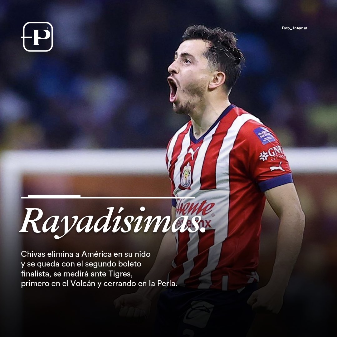 PreviaMx's tweet photo. #Chivas el rival de #Tigres, derrotaron a #América en #ClásicoNacional https://t.co/Uz4HW10c8n