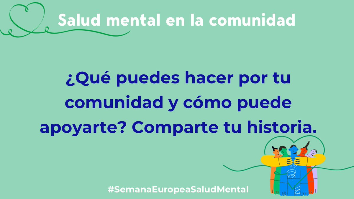 European Mental Health Week | @MHESME 

👁️‍🗨️ 'Comunidades Mentalmente Saludables"

22-28 May 2023. 

#EuropeanMentalHealthWeek