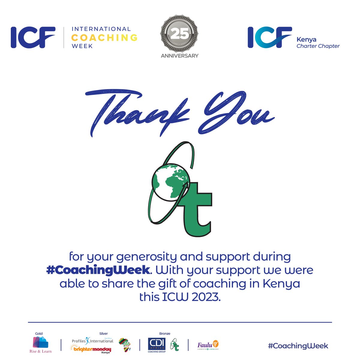 ICWKenyaChapter's tweet photo. Kicking off this week with Thanksgiving!
Thank you to our silver sponsors of the #icw2023 
@ProfilesIntlEA @BrighterMonKE @MPESAAfrica
You made it possible for us to impact lives! https://t.co/IpyFpdjRSZ