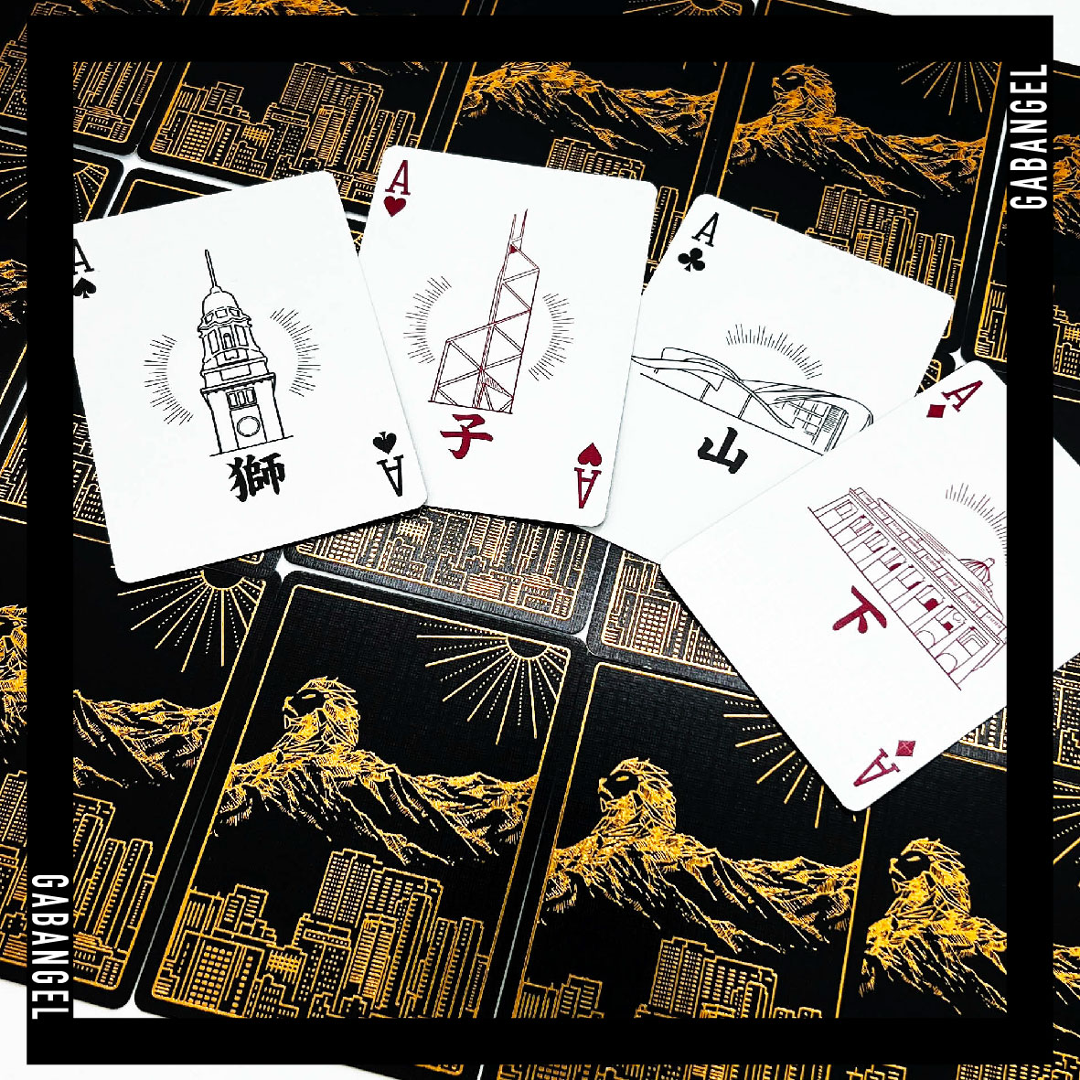 Gabangel_design's tweet photo. Who can refuse a black & gold deck? 🤩
Lion Rock Spirit playing cards, black edition
#playingcards #HongKong #Asia #design #cardsdesign #cardshop #hk #Spirit #poker #NFTCommmunity #gabangel #artshare https://t.co/NSwwnuwVmq