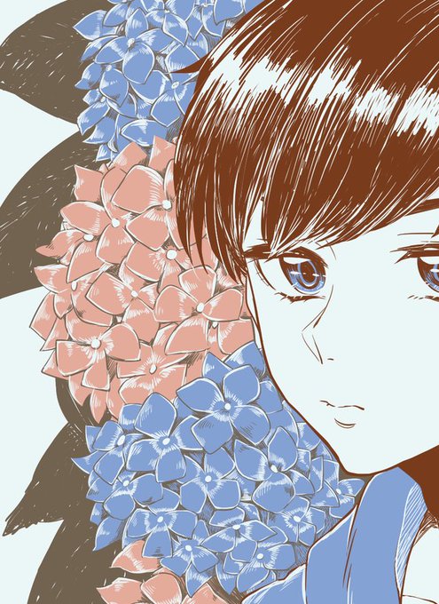 「青い眼 紫陽花」のTwitter画像/イラスト(新着)｜4ページ目