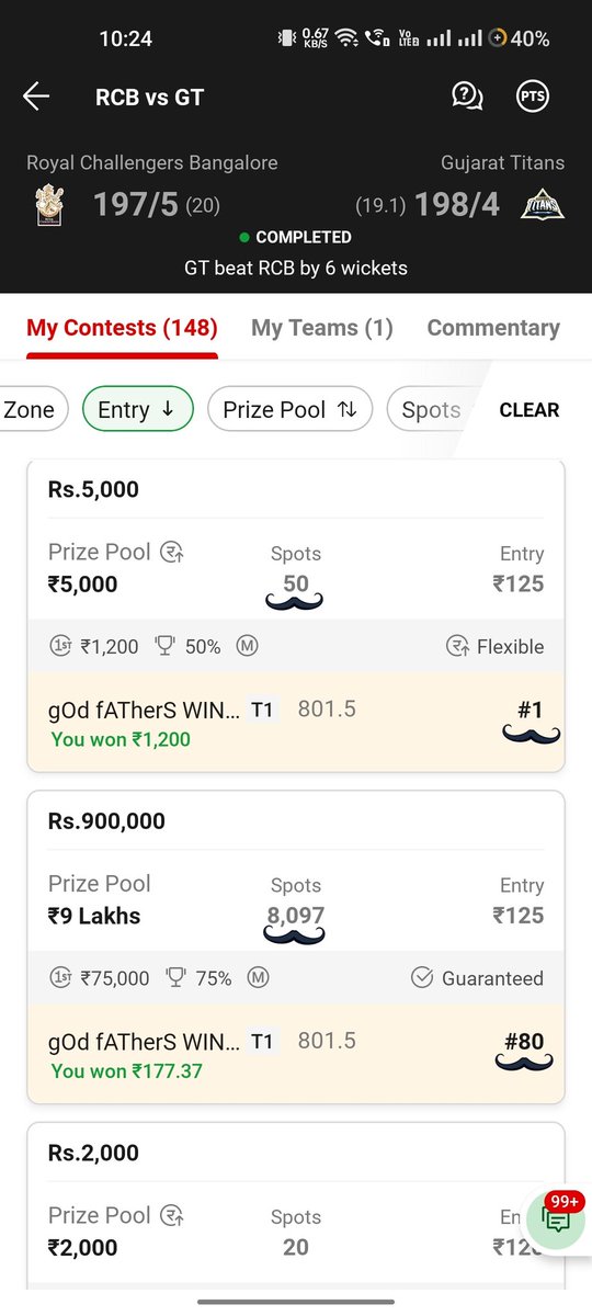 TheRitikGupta's tweet photo. Ultra cleansweep in IPL upto 339 members mini Gl Rank 1.

Same team posted on my telegram channel 👇

https://t.co/CZq4d6QoqD

#Dream11 #ViratKohli𓃵 #subhmangill #GTvsCHE #IPLPlayOffs #vision11 #JioCinema #1xbet #TrendingNow https://t.co/4hTNW0zi6E