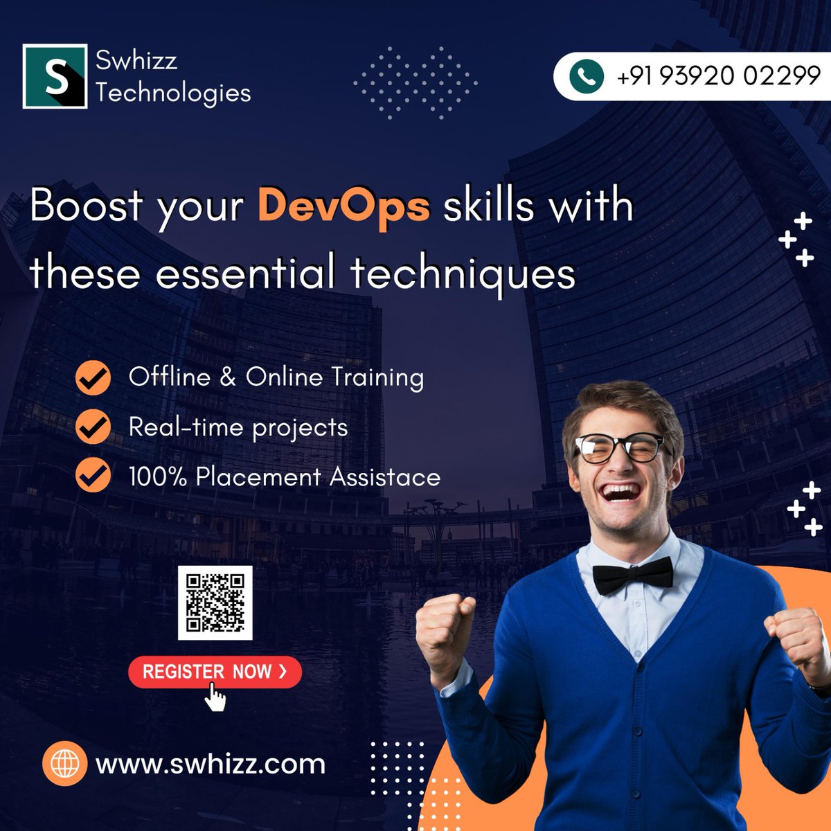 Swhizzofficial's tweet photo. Swhizz is the NO.1 DevOps Training institute offering the best DevOps training in Hyderabad, expert guidance, and 100% guaranteed placement assistance. 
Call/What’s App: 9392002299 | 9059002244
Register link: -
https://t.co/43eTg4tMd4
#DevOps #DevOps_Coaching https://t.co/MYsD97cT20