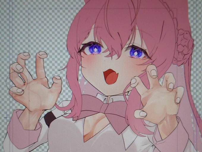 ガオー!こよりを描いています