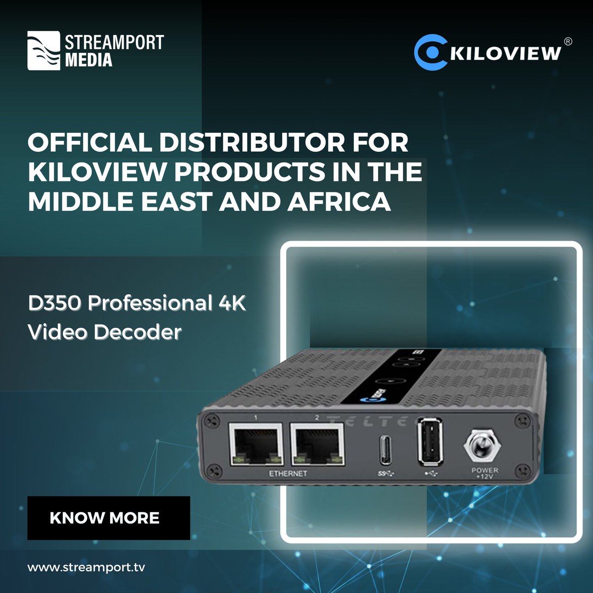 Decode, Display, Dominate! <a href="/Streamport_UAE/">StreamPort Media</a> brings you the <a href="/kiloview/">Kiloview Electronics</a> D350, the ultimate powerhouse for video decoding. Get ready to take your streaming experience to the next level with Kiloview D350!
Know more: streamport.tv/kiloview-d350-…
#kiloview #decoder #videostreaming