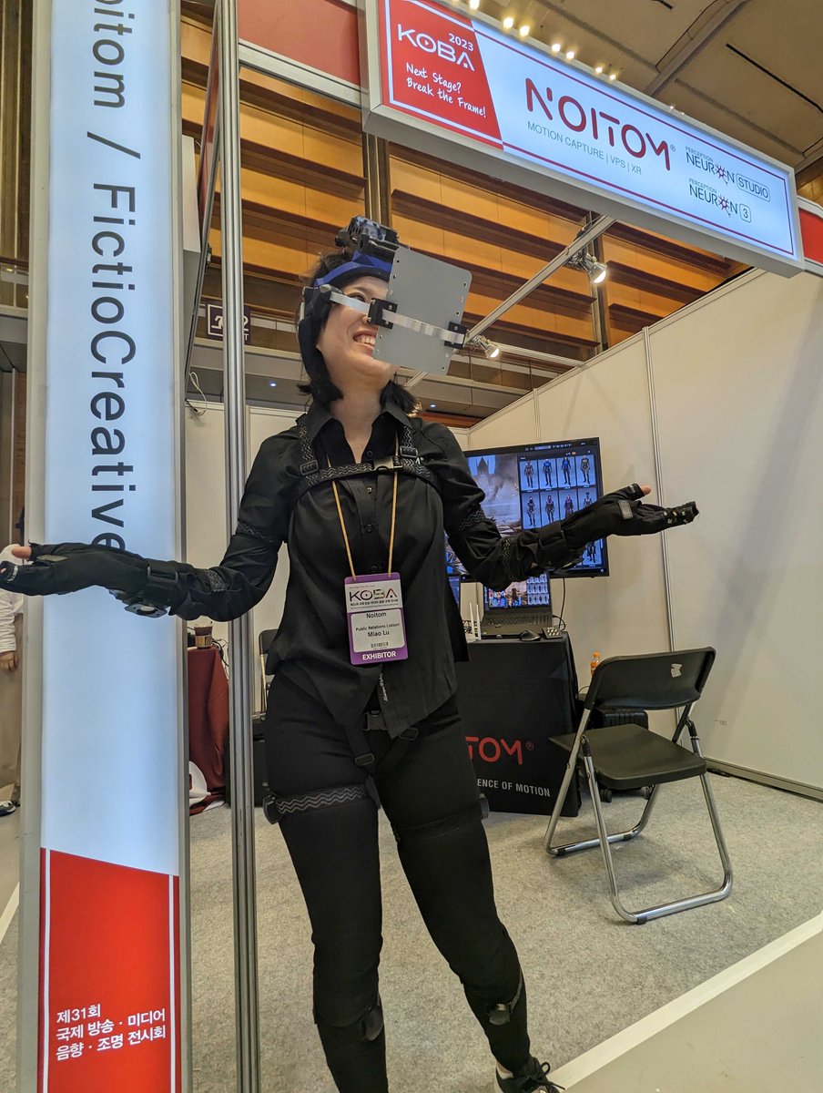 noitomocap's tweet photo. Still got #KOBA on our mind!
It was great to reconnect with our partners in Korea & discuss with visitors how to bring realtime #motioncapture into their pipelines.
Link in bio to order your own system today - https://t.co/UMJUD1AgAJ
.
.
.
#mocap #KOBA2023 #Replikant #UE5 https://t.co/ubAq4Jf15X