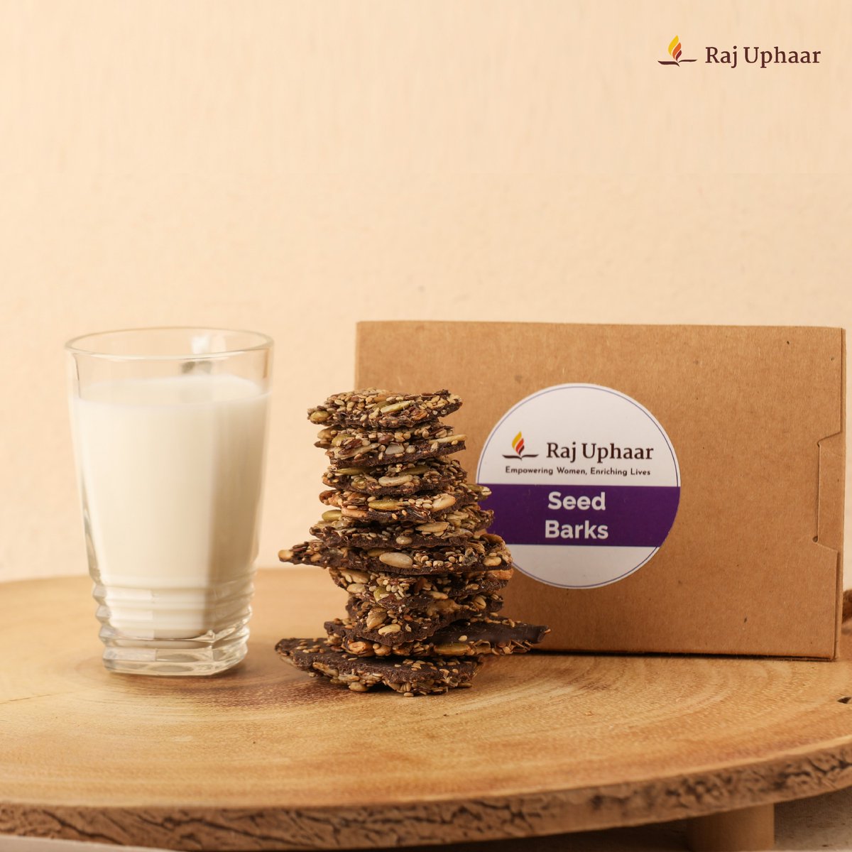 RajUphaar's tweet photo. Made with a mix of pumpkin, sunflower, flax and sesame seeds, whether you are looking for a quick snack on the go or a healthy treat to enjoy anytime, our seed bark is the perfect choice!

Click the link: https://t.co/LbRwlh1mG9

#RajUphaar #BuyGoodDoGood #FitFoods
#seedbark https://t.co/C8w0xMeyv0