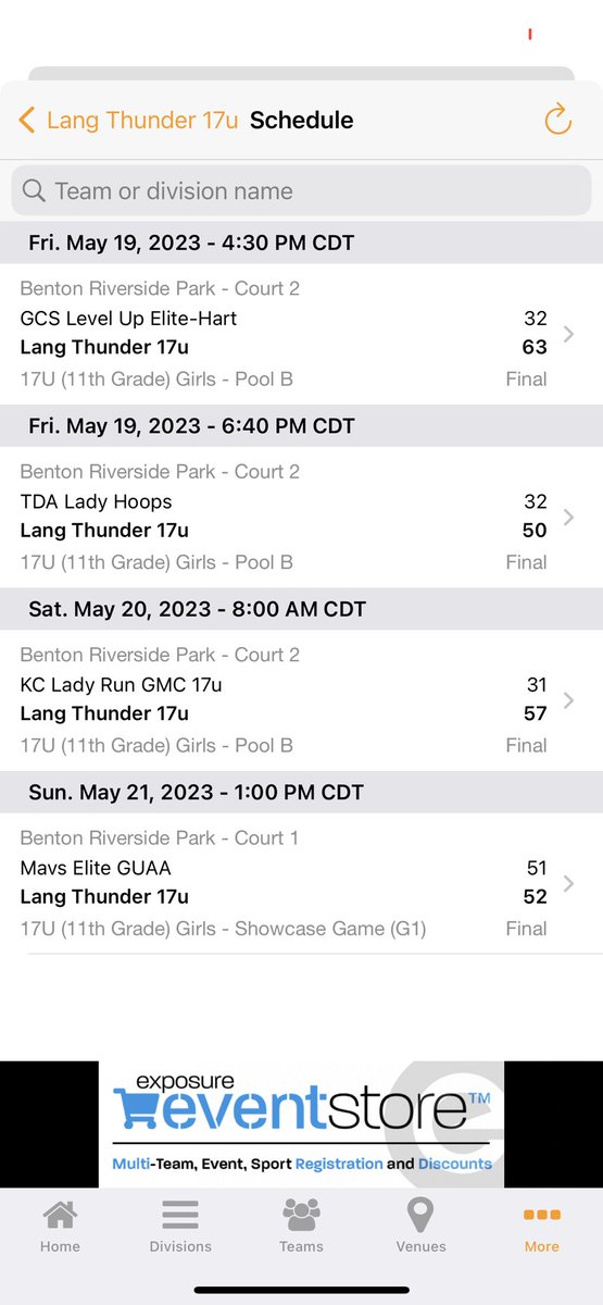 17u handled our business this weekend at <a href="/ballsohrd_event/">ballsohardevents</a> Main Event! 4-0 weekend with a tough win to end the event against a talented Mavs squad!! Got some dogs over here! Coaches keep your 👀 one this squad!! <a href="/nbnbball/">Coach TJ Jones</a> <a href="/big73miller/">Kevin Miller</a> <a href="/ARHoopScoop/">Kevin McPherson</a> <a href="/BlueStarBB/">Blue Star Basketball</a>