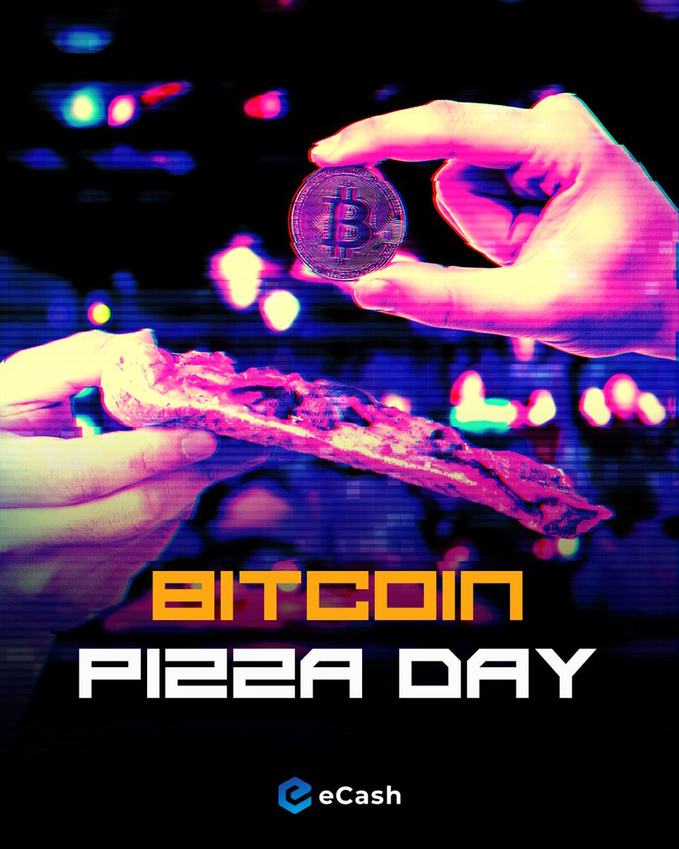 eCash continues to pursue the dream of a worldwide, scalable, decentralized, low-cost electronic cash. 

Our mission is to build a means of payment suitable for everyday transactions like Pizza! 

So this #PizzaDay, let’s celebrate the dream of economic freedom and electronic