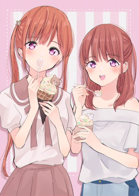 公式様のを見ちゃったので  #推し武道 #女の子二人のイラストを貼る見た人もやる