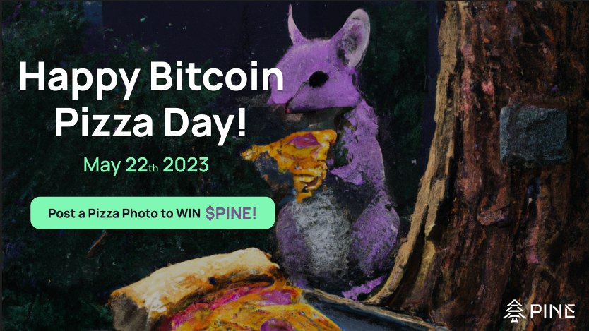 🍕🎉 Happy Bitcoin Pizza Day, PINE fam 🌲  Celebrating the 13th #Bitcoinpizzaday, with a chance to win $PINE prizes until May 24th, 23:59 UTC! 💰

1.  Comment a Pizza Pic 📷
2. Follow <a href="/PineProtocol/">Pine Protocol</a> 
3. Retweet

#Giveaway