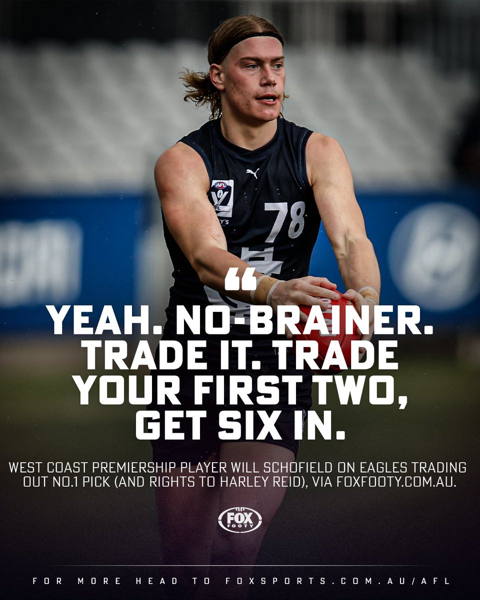 FOXFOOTY's tweet image. The horrible Eagles face a major draft dilemma.

Do they take one of the top prospects in recent AFL history? Or do they target as many talented kids as possible?

MORE: bit.ly/41XcQ59