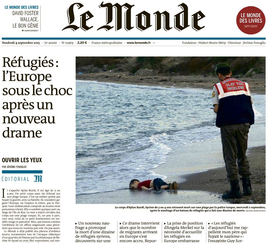 DamienRieu's tweet photo. Bonjour @KRissouli @felixsgr @LaFabriqueduM, je ne retrouve pas votre reportage sur la “récupération” du petit Aylan dont vous n’avez pas hésité à utiliser la photo du cadavre pour promouvoir votre idéologie ? https://t.co/bGNBkUf68M