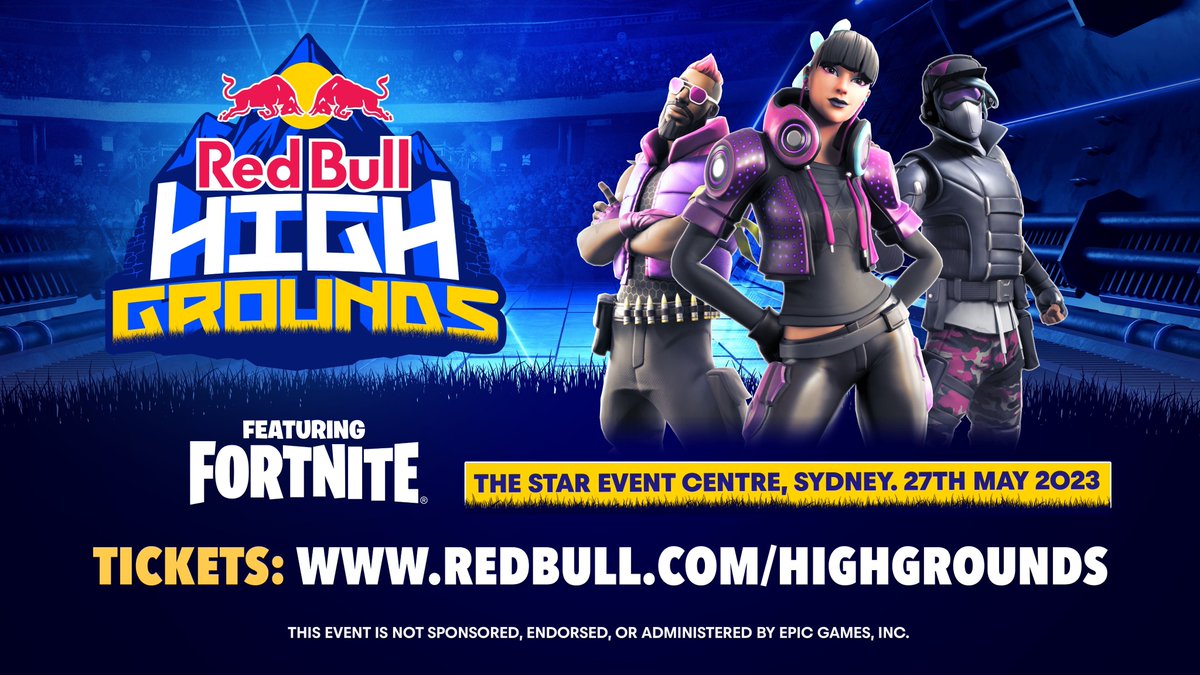 Fortnite fans, get ready! Meet &amp; watch your favourite creators like Loserfruit, Lazarbeam, Muselk, &amp; LachlanYT at Red Bull High Grounds, May 27, at The Star Sydney. Tickets: redbull.com/highgrounds. Use code RBHGSTUDENT23 for student discounts. Don't miss out #RedBullHighGrounds