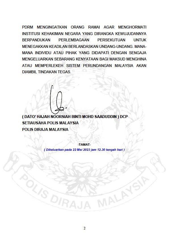 PDRMsia's tweet photo. KENYATAAN MEDIA SETIAUSAHA POLIS MALAYSIA

Tangkapan Individu Dipercayai Pemilik/Pengendali Akaun Tiktok @Cheartstudi Kerana Memuat Naik Hantaran Berkecenderungan Menghasut. https://t.co/IE9fZsOeS1