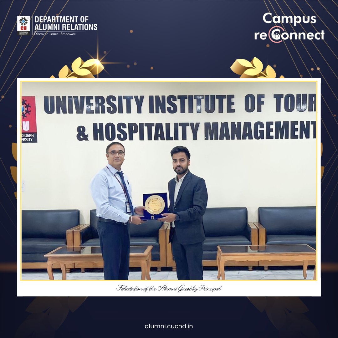 Alumni_CUAA's tweet photo. DAR recently organised a very informative and intellectual Campus reConnect session with our esteemed Alumni, Himanshu Gaur, Assistant Area Manager at Reliance Jio.
The session turned out to be a great learning experience for the aspiring students!
#event #mindset #winners https://t.co/Jwpk3dlxnc