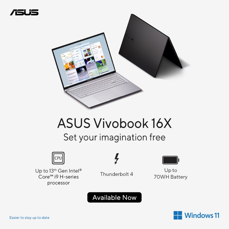 ASUSIndia's tweet photo. Introducing the new #ASUS #Vivobook 16X, now with the latest 13th Gen Intel® Core™ H-series processor, Thunderbolt port 4, and a whopping 70wh battery. 

Designed to deliver power, speed, and efficiency

#ASUSIndia #Creatorlaptops #Windows11 #Windows