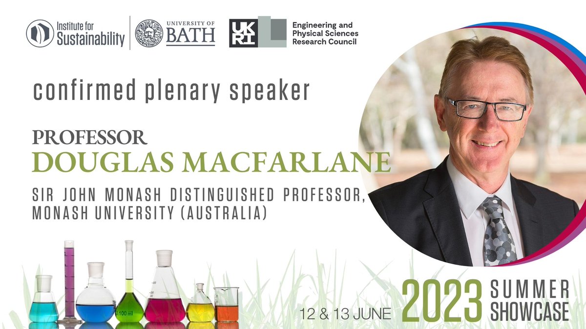 ⏰ Another of our plenary speakers this year is Professor @DRMacFarlane from @MonashUni and his talk '#GreenAmmonia: the Future of Fuels?'

Register 👉 …summer-showcase-2023.eventbrite.co.uk 

#NetZero #events