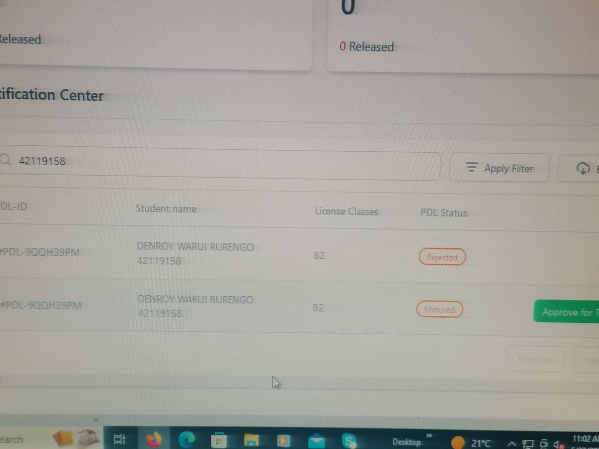 1Defensive's tweet photo. @ntsa_kenya Kindly assist it's seems an error occurred with a pdl https://t.co/0CvH8l7nxC