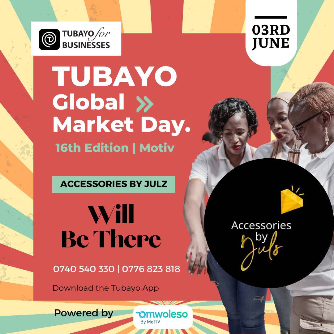 #AccessoriesbyJuls
Will be joining us at the #Tubayomarketday on the 3rd June !

Discover exquisite pieces that will enhance your style and leave you mesmerized 

Don’t miss the chance to adorn yourself with elegance and glamour