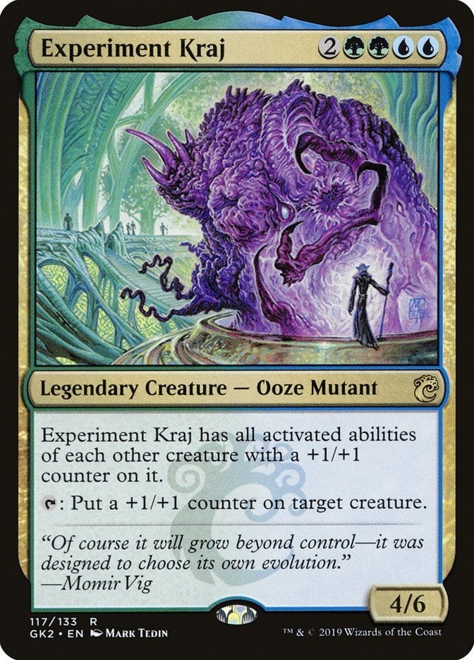 jinnyjank's tweet photo. 🌿When #GilderBairn and #ExperimentKraj walk into a lab, you know something wild's about to happen! Stay tuned for a Simic surprise with #TrainingGrounds and #PackRat! #MTGJank #SimicScience @MTGGoldfish https://t.co/hAvZn585Zp