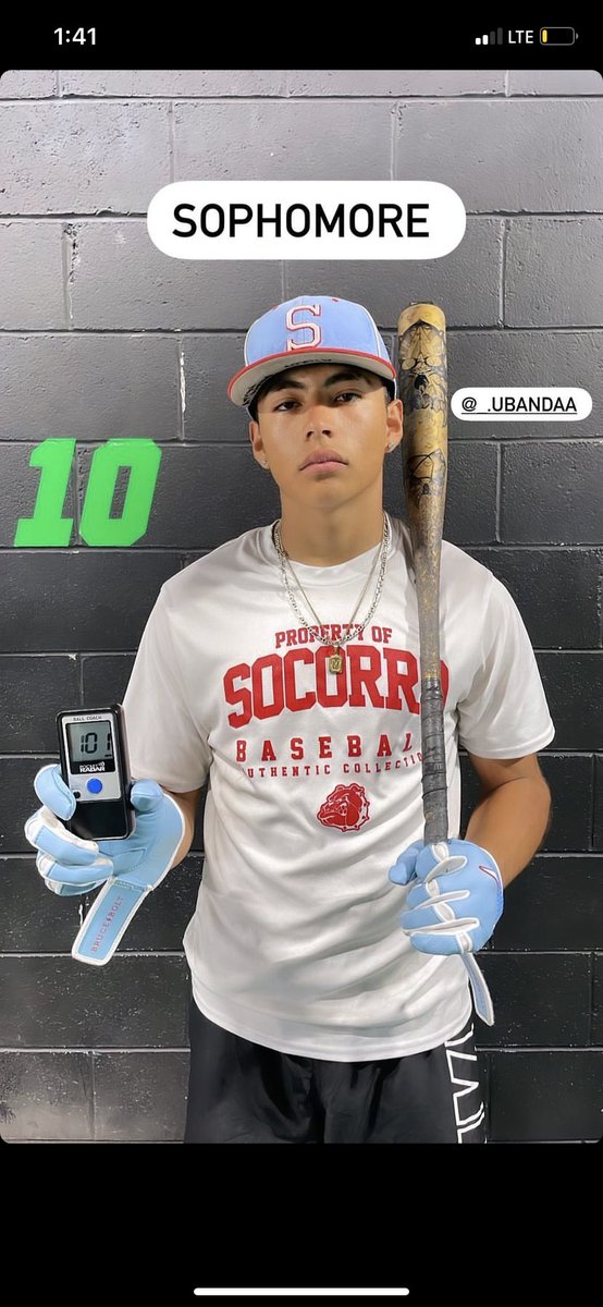 JuelzUbanda's tweet photo. New exit velo (25’) @3dathleticsEp @Jalvarbulldog @SHSBaseball__ @arey_16 #uncommitted https://t.co/QB9gvsL4Ko