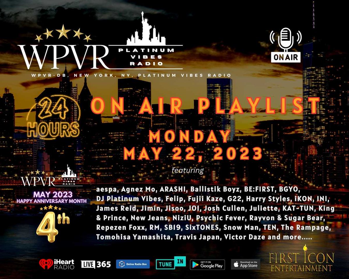platinumvibes8's tweet photo. ⚡This is Where Extraordinary Happens! #WPVR New York City, Platinum Vibes Radio brings you the best mix in music from around the world 24/7. Thank you for tuning in on 5/22/23! Tune in for free at https://t.co/2GrBL0kBln #internetradio #theextraordinary #PlayingSoon #iheartradio https://t.co/ogMdbnTuyy
