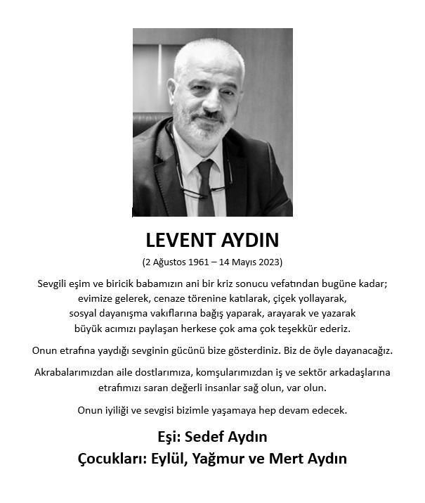 FrigoSogutma's tweet photo. Değerli iş ortaklarımız,

Geçen hafta beklenmedik bir şekilde kaybettiğimiz Sn. Levent Aydın'ın ailesinden gelen taziyeler için teşekkür mesajını sizlere iletmek istedik. https://t.co/bdqPdWolRv
