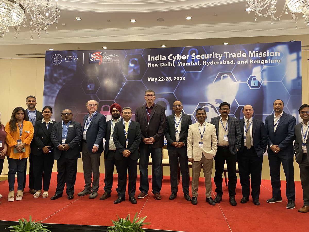 USCSIndia's tweet image. India Cyber Security Trade Mission will feature 13 U.S. companies showcasing their innovative and next-generation cyber solutions. @USCSIndia has set up more than 50 meetings with Indian government and industry stakeholders in New Delhi. #USIndia #ExportUSA