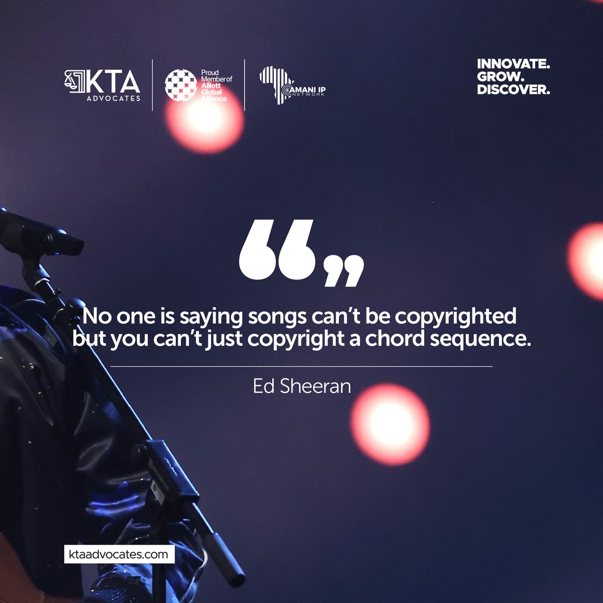 You can copyright your music but you cannot copyright a chord sequence!

Here are a few insights from Ed Sheeran’s victory in an 8-year copyright infringement battle over his song 'Thinking Out Loud,' for being too similar to Gaye's 'Let's Get It On.” #CopyrightInfringement