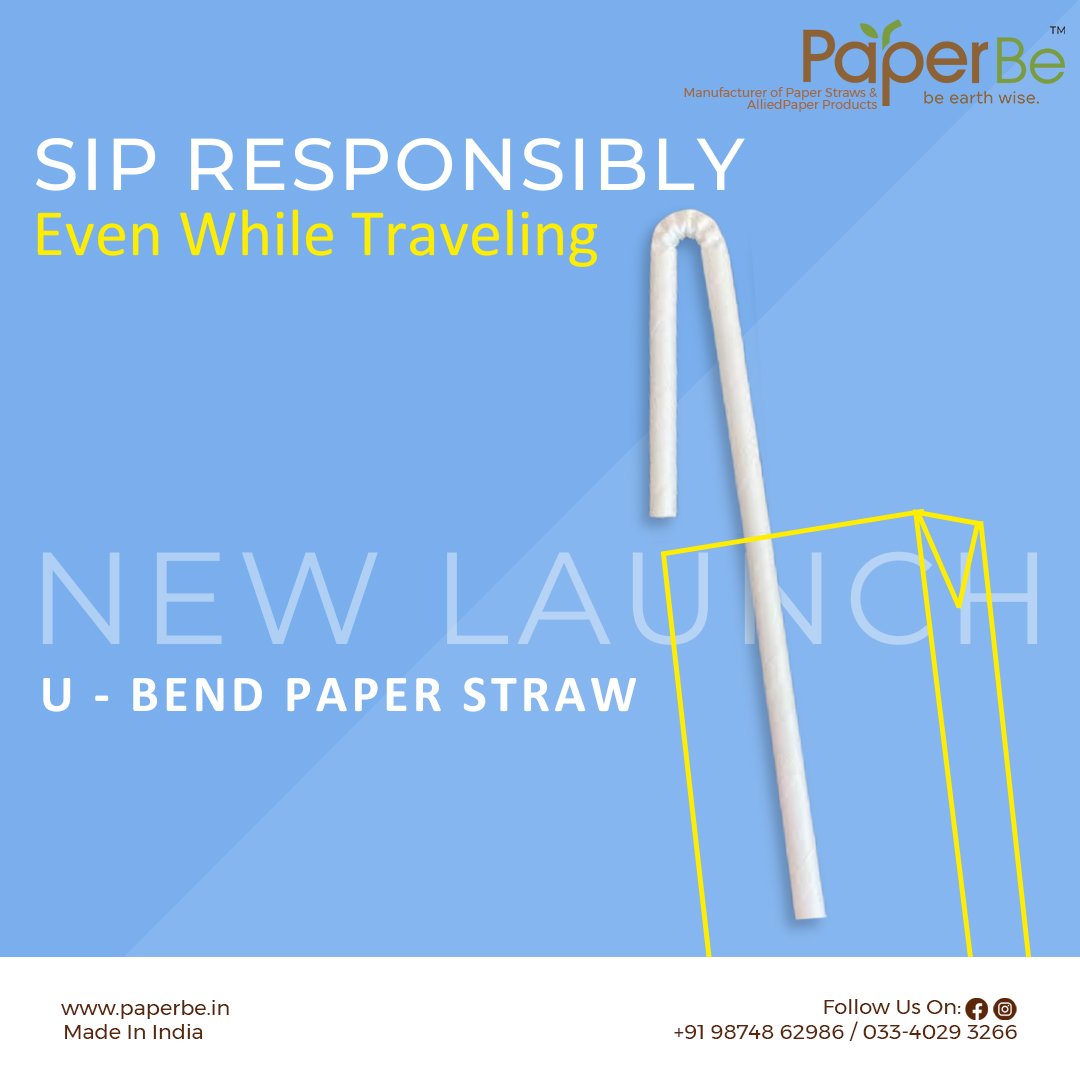 #PaperBe Introduces new eco-friendly U-Bend Paper Straws that pairs perfectly with your tetra pack and reduces plastic waste even while you're traveling.

.

#ubendpaperstraw #banplastic #saynotoplasticstraw #usepapertraw #ecofriendly #paperbeindia #paperstraw #paperstraws