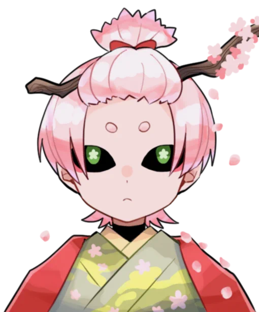  魔王さん!!実は魔王さんの絵柄で反転目キャラ凄く見たくて...この子なんてどうでしょう!?CoC『空蝉の如く』HO3の式神、丁字桜といいます～!何卒...