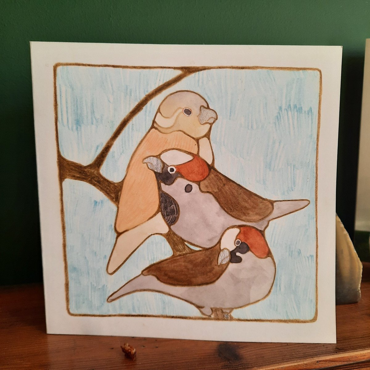 Misswissy's tweet image. Also...how beautiful is this handmade birthday card by my extremely talented daughter! #Art #creative