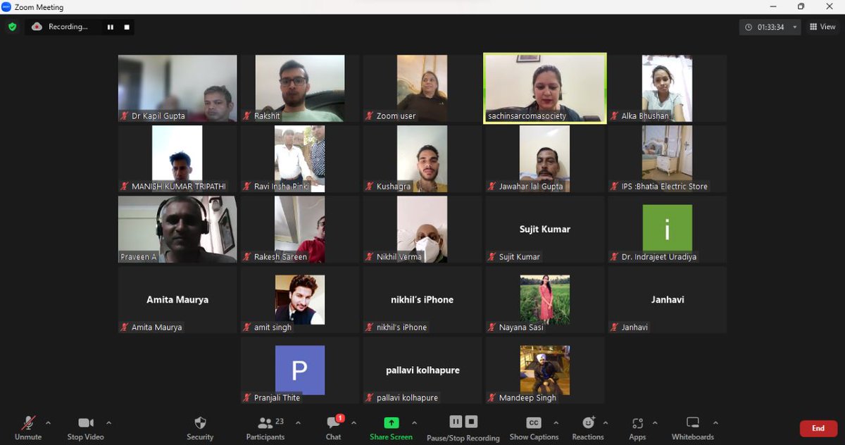 SachinSarcoma's tweet image. Organised 158 th #sarcoma #supportgroup meeting. Patients shared their experiences n feelings on how they feel during treatment n how they deal with their negative emotions 2 stay positive during treatment. Interacting with other patients always give #hope #youarenotalone #cancer