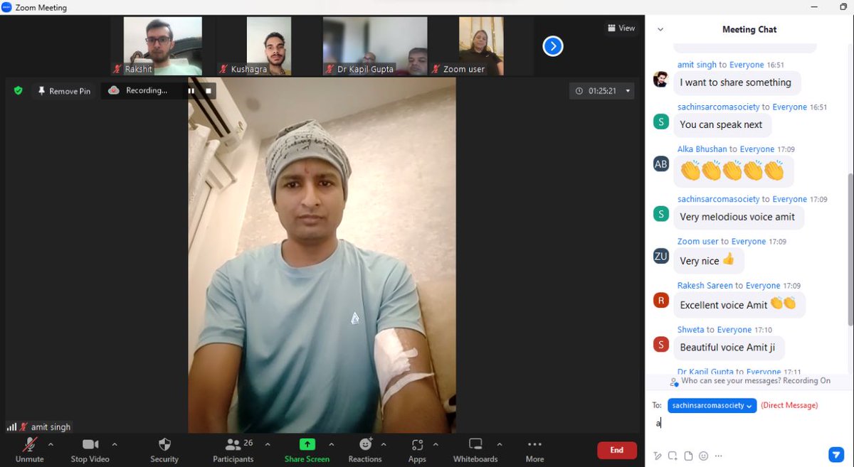 SachinSarcoma's tweet image. Organised 158 th #sarcoma #supportgroup meeting. Patients shared their experiences n feelings on how they feel during treatment n how they deal with their negative emotions 2 stay positive during treatment. Interacting with other patients always give #hope #youarenotalone #cancer