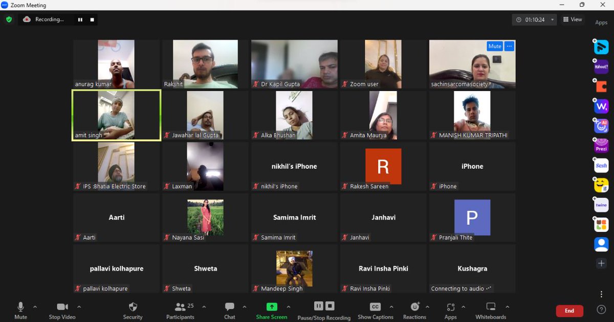 SachinSarcoma's tweet image. Organised 158 th #sarcoma #supportgroup meeting. Patients shared their experiences n feelings on how they feel during treatment n how they deal with their negative emotions 2 stay positive during treatment. Interacting with other patients always give #hope #youarenotalone #cancer