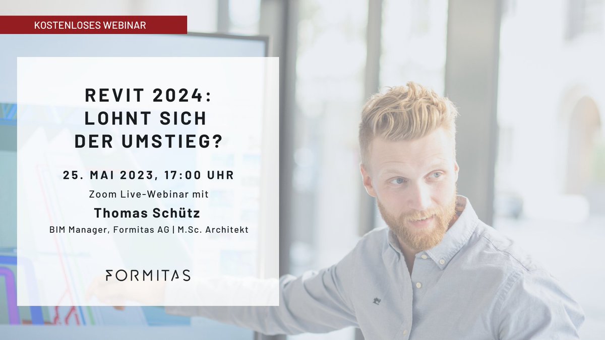 formitas_de's tweet photo. Diesen Donnerstag: Revit-Neuheiten 2024 - lohnt sich der Umstieg? BIM-Manager Thomas Schütz präsentiert wichtige neue Funktionen. Jetzt anmelden: https://t.co/c2JMJwmgc6

#bim #freewebinar #autodesk #autodeskrevit #revit #digitalisierung #planer #architekten #revit2024 #umstieg https://t.co/6rmpAFwDqd