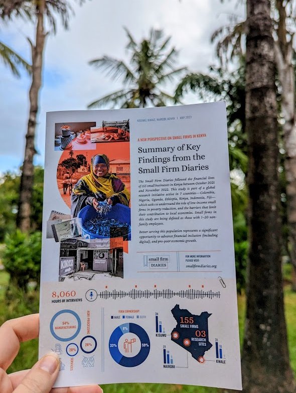 Excited to share new findings from the #SmallFirmDiariesKe in Kwale this morning
@FSDKe @financialaccess @timothyogden @Amrikfheyer @JMorduch 
Watch the Kenya launch with us tomorrow: fsdkenya.org/news/kenya-sma…