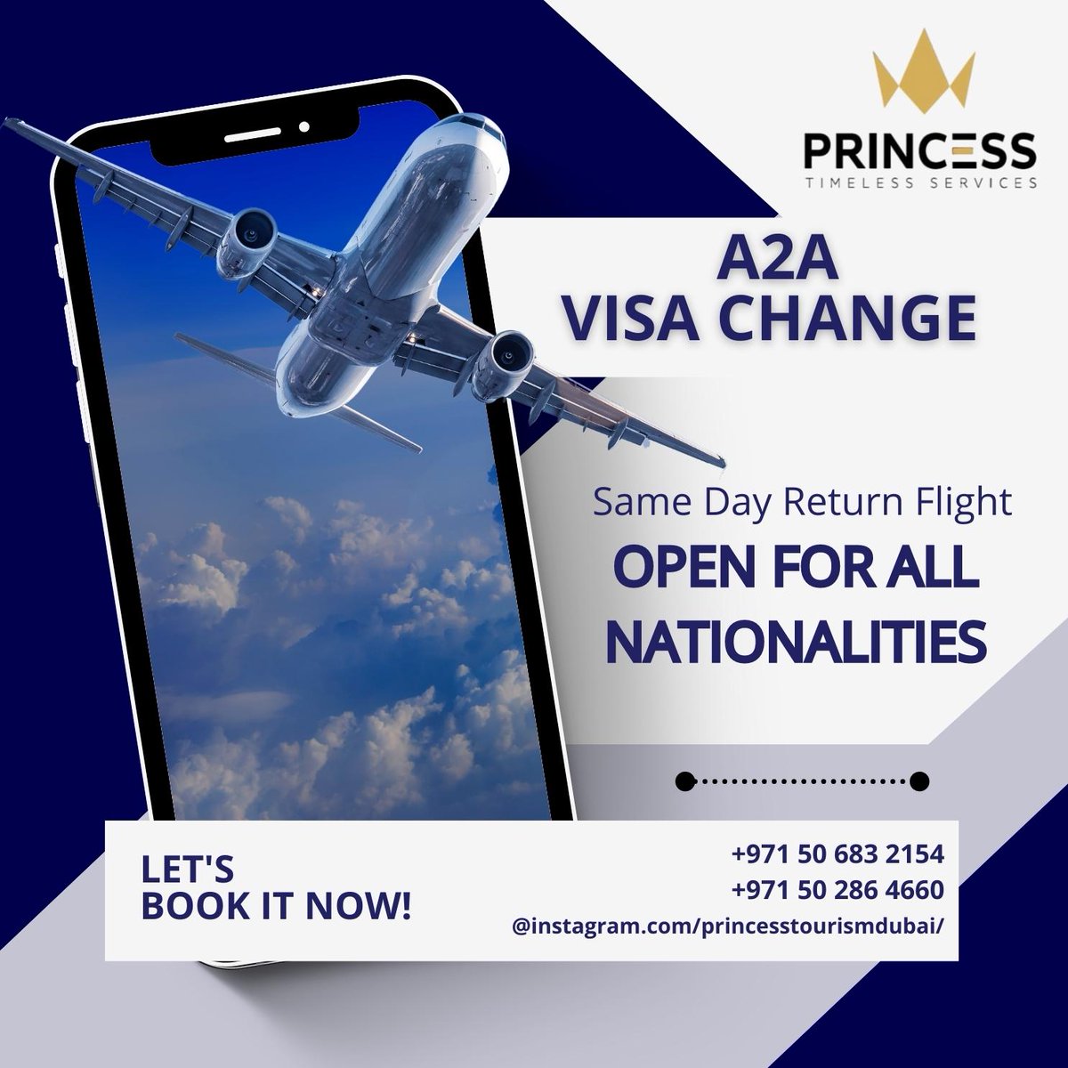 PrincessTourism's tweet image. Princess Travel offer same-day processing and guaranteed low rates, making the A2A visa change process in Dubai quick and hassle-free.
For More Information Kindly Contact:
+971 50 683 2154
+971 50 286 4660
#PrincessTourism 
#VISA 
#visachange 
#uae 
#uaelife 
#dubai 
#dxb