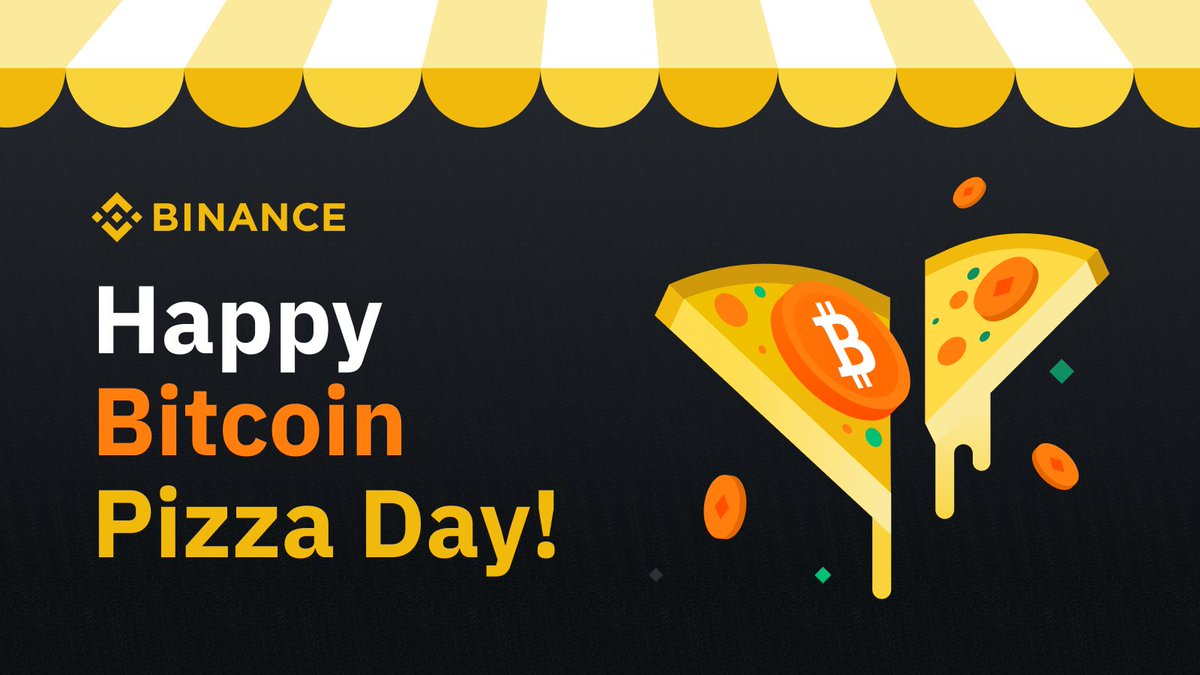 binance's tweet image. Happy #Bitcoin Pizza Day, from #Binance!