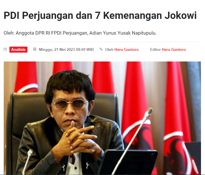 Leonita_Lestari's tweet photo. ADIAN TURUN GUNUNG
.
.
.

Dan benar, Jokowi dan keluarganya pun kini seperti mulai disasar. Dalam tulisan panjang dan lebar, Adian Napitupulu terlihat seperti sedang mencari celah pada narasi seolah keluarga itu lupa kacang akan kulitnya.