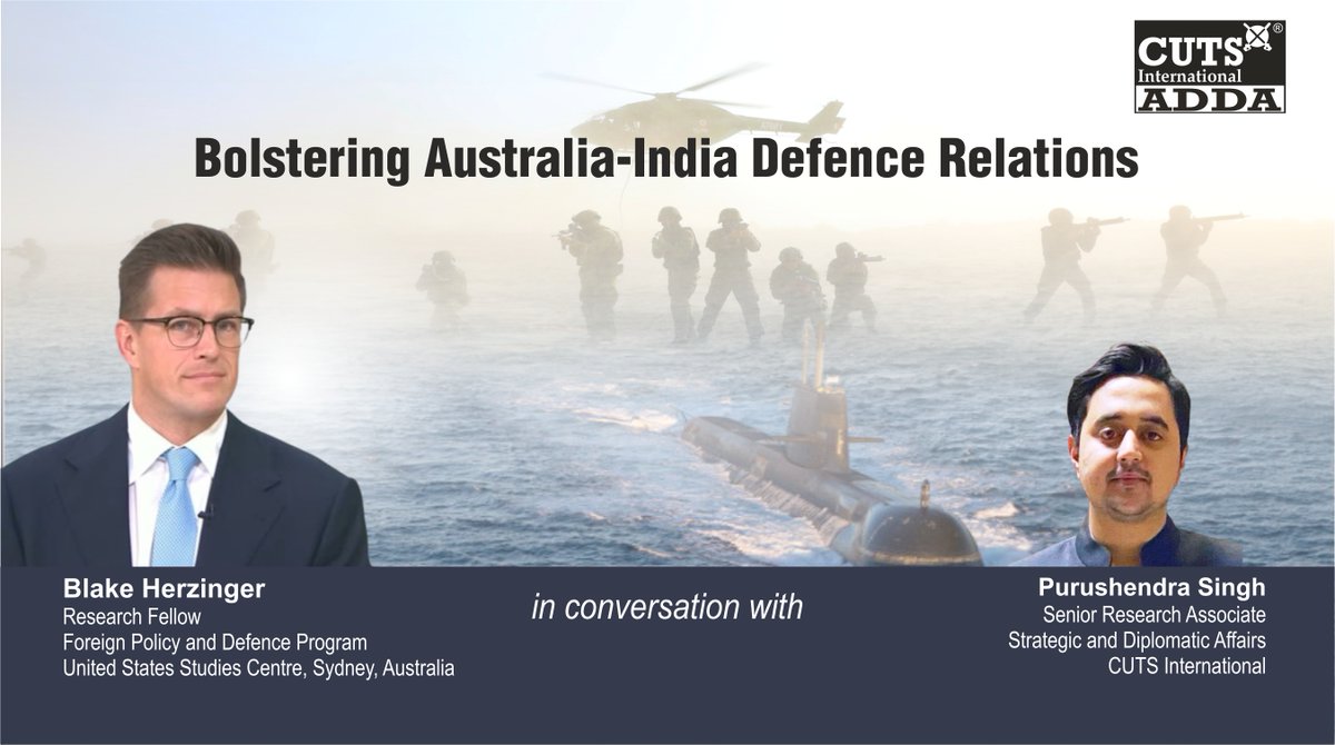 cutsadda's tweet photo. Bolstering #Australia-#India Defence Relations - @puru_354 of #CUTS in conversation with @BDHerzinger, Research Fellow, Foreign Policy and Defence Program at the @USSC, Sydney, Australia.  

https://t.co/jZKdDf2gk6

@Psm_cuts @bc_cuts @JayeshMathur16 @aratrika06 https://t.co/9h8ZlkYqtM