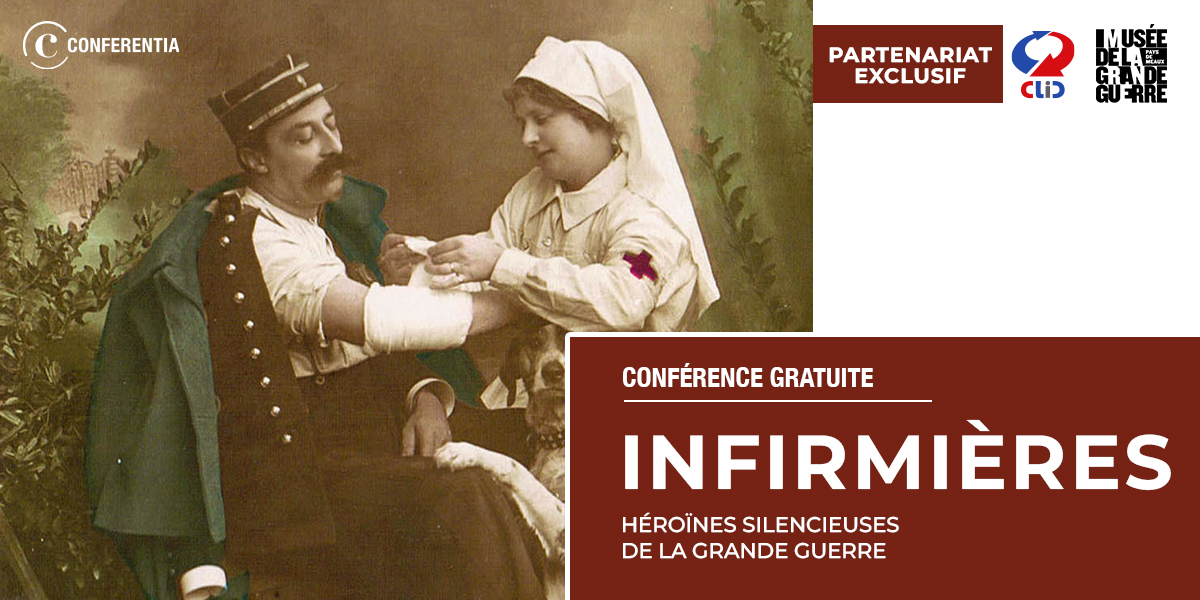 Ce soir à 18h30, on vous donne rendez-vous en ligne pour la visite de l'exposition "Infirmières, héroïnes silencieuses de la Grande Guerre" !

👉 Inscription nécessaire pour disposer du lien :
museedelagrandeguerre.com/programmes/eve…
Avec <a href="/Conferentia_fr/">Conferentia</a>  et <a href="/CLICfrance/">clicfrance</a>